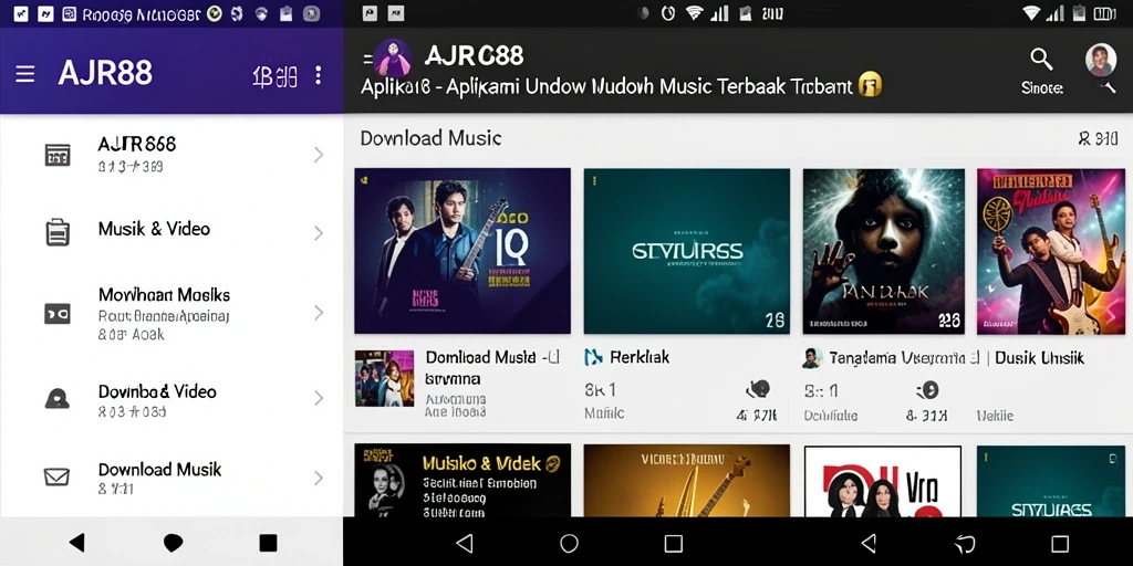 Tampilan antarmuka AJR88 yang intuitif untuk Download Musik.