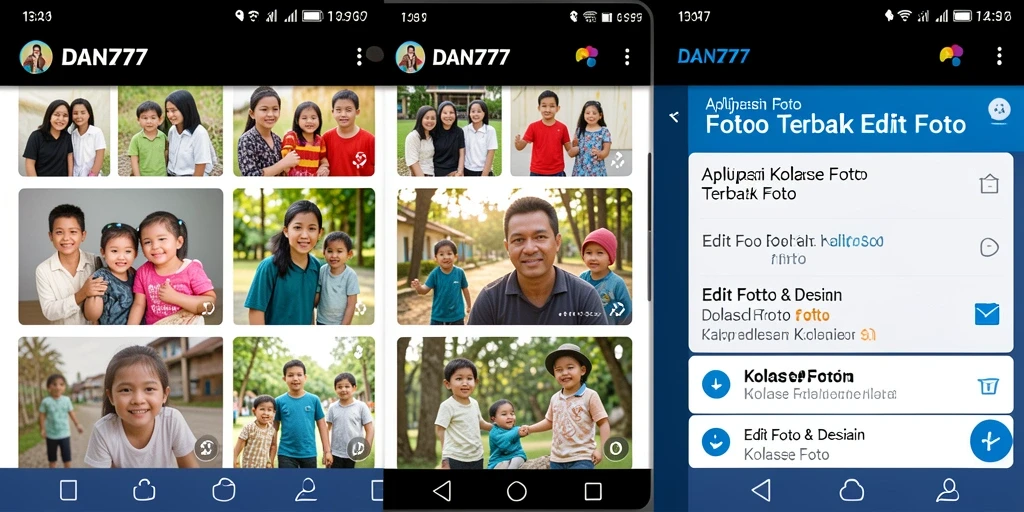Tampilan utama aplikasi DAN777 untuk kolase foto yang menarik.