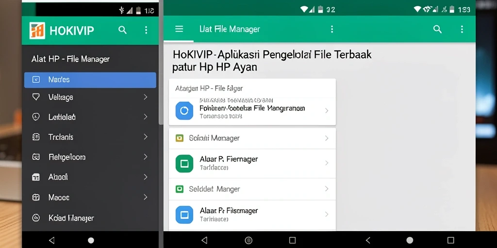 Antarmuka pengguna <strong>HOKIVIP</strong> yang bersih dan fungsional untuk mengelola file.