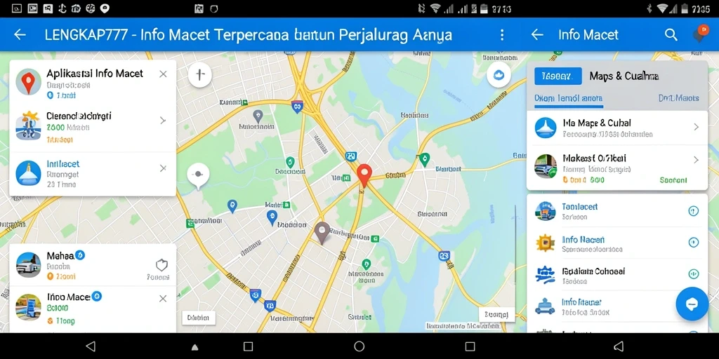 Tampilan antarmuka LENGKAP777 yang informatif tentang kondisi lalu lintas.