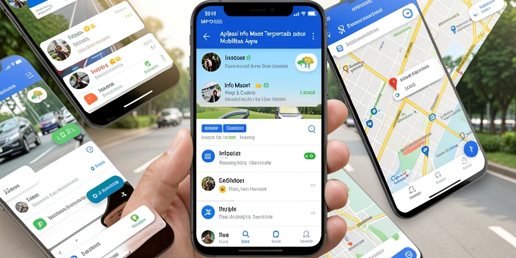 Tampilan utama MPO555 dengan informasi lalu lintas yang jelas dan mendetail.
