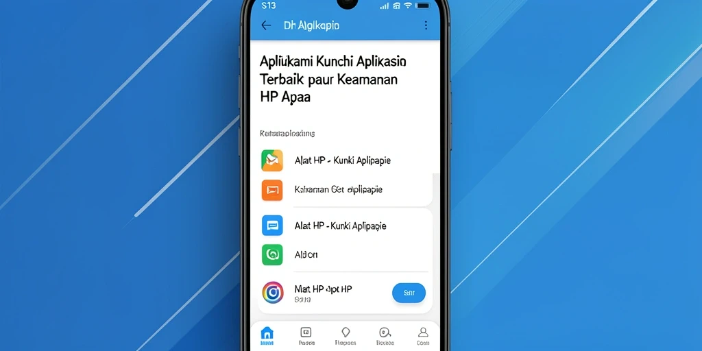 Tampilan antarmuka pengguna intuitif dari S13 untuk kunci aplikasi.