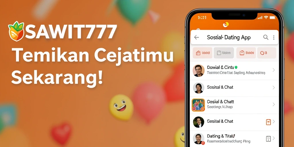 Antarmuka SAWIT777 yang menarik untuk aplikasi Dating App.