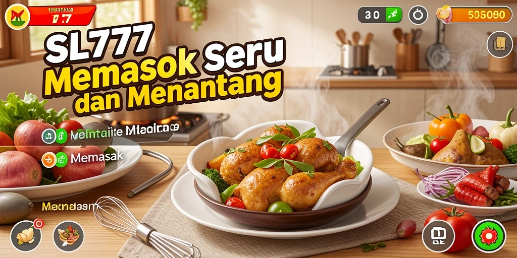 Tampilan antarmuka SL777 dengan fungsi memasak yang menarik dan interaktif.