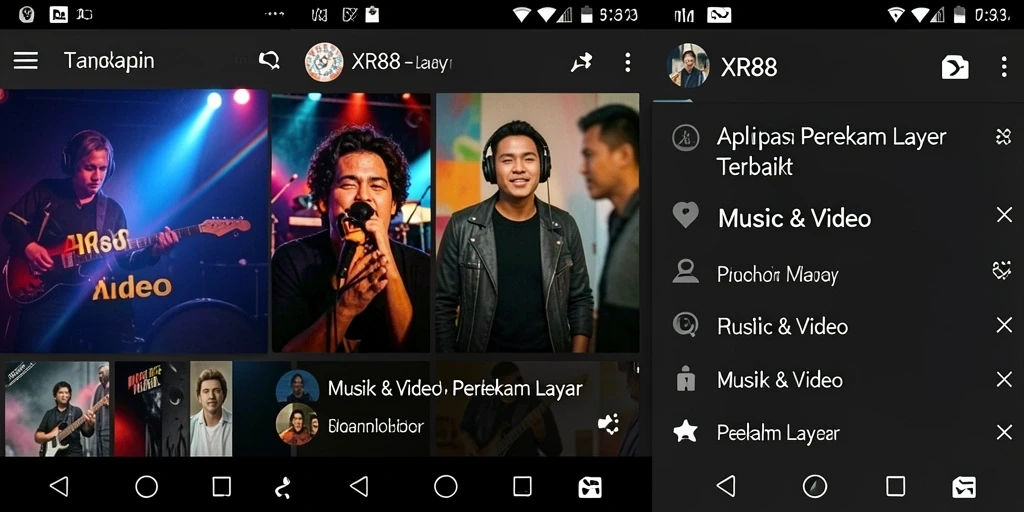 Antarmuka pengguna XR88 yang intuitif dengan fungsi perekam layar.